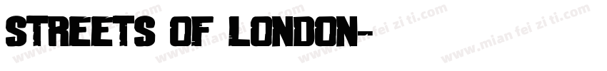 streets of london字体转换